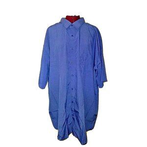 Harriton Shirt Blue Men Short Sleeve Aquaguard Performance Size 3XL
